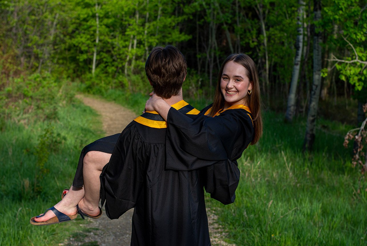 Sherwood Park graduate girl carried away by loving boyfriend on a promising trail
